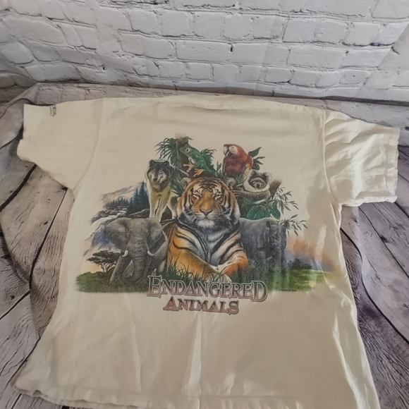 Vintage Bush Gardens Endangered Animals Tee Alstyle Apparel XL - Picture 4 of 8